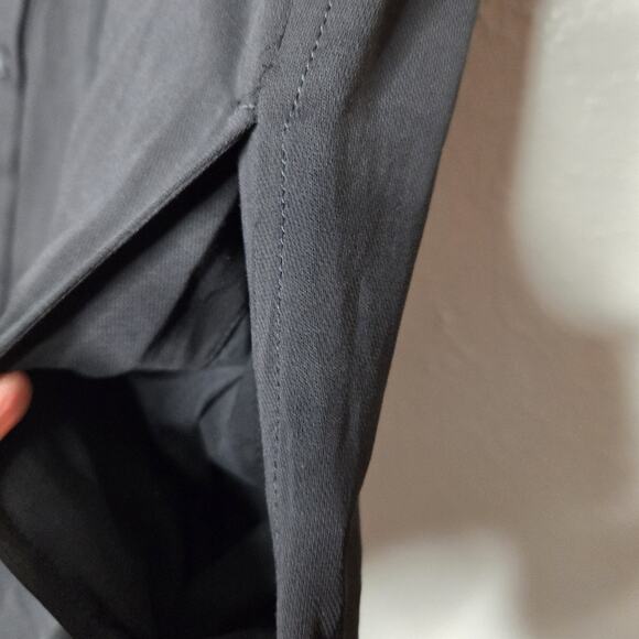 Madewell Utility Button Front Mini Dress Black Linen Blend Relaxed XXS NWT - Picture 6 of 11